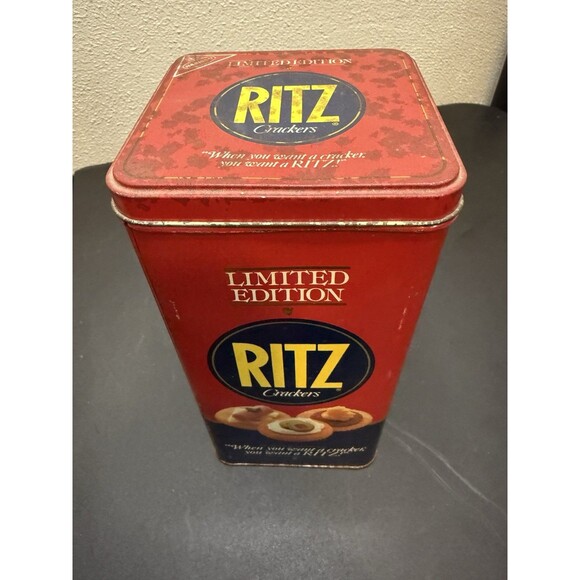 VINTAGE 1987 RITZ CRACKERS LIMITED EDITION EMPTY TIN CAN - Picture 8 of 9
